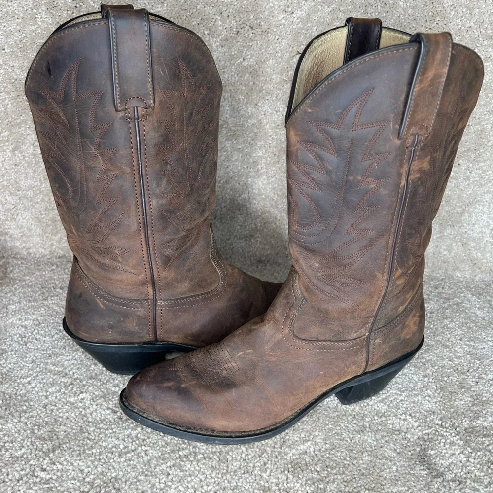 Durango 11” western shaft stitch brown women’s 9M - Picture 1 of 9